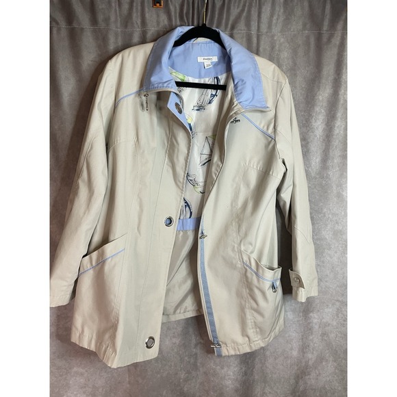 Light Weight Beige Dress Barn Jacket Size 14/16 - Picture 1 of 10